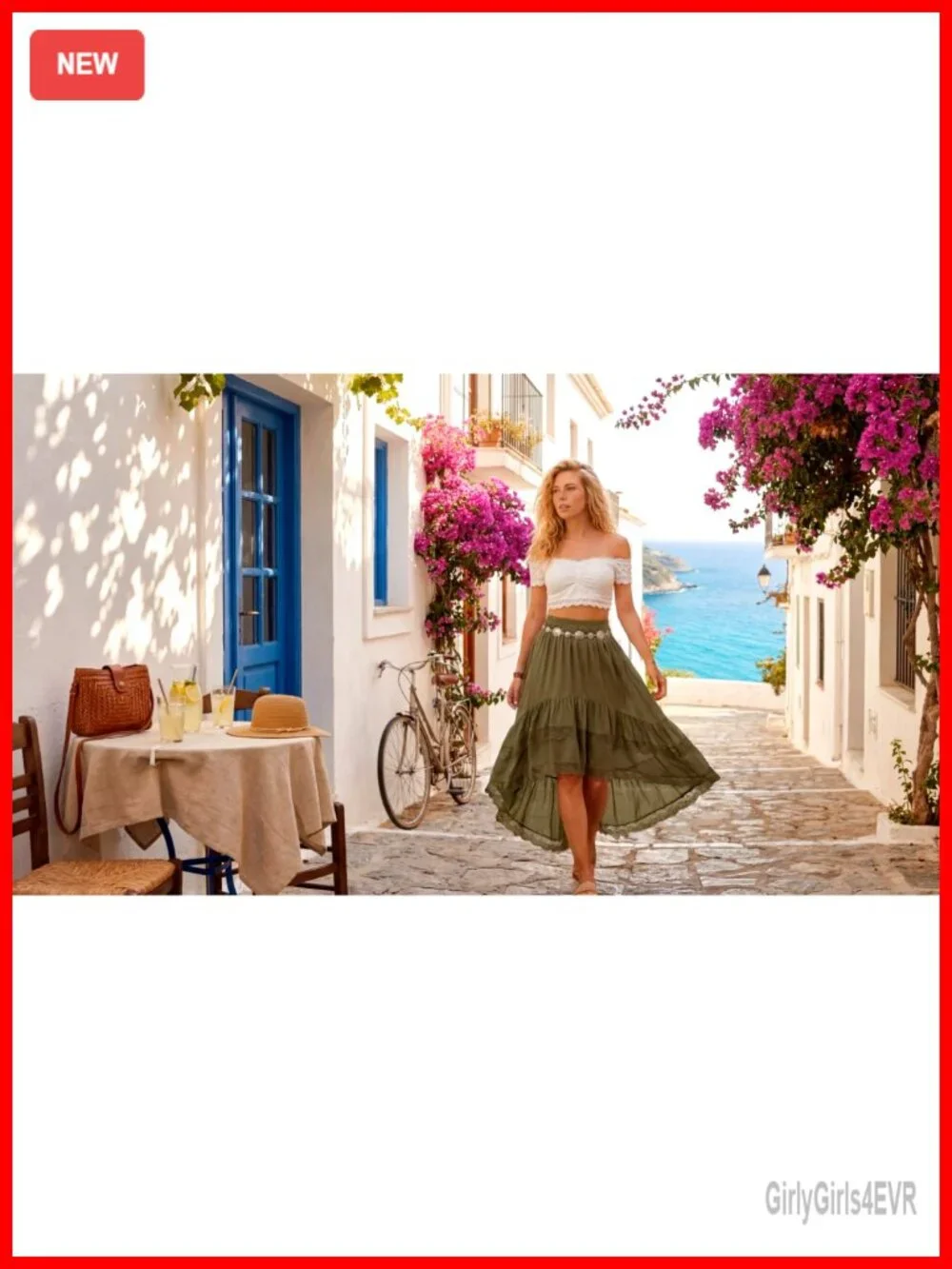 Women's High Low Lace Ruffle Boho Maxi Skirt Elastic Waist Asymmetrical